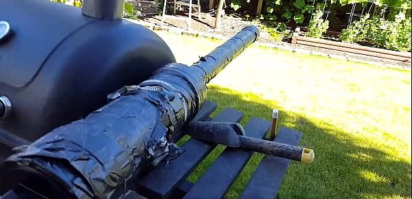  Big Black Cannon Shoots Huge Load